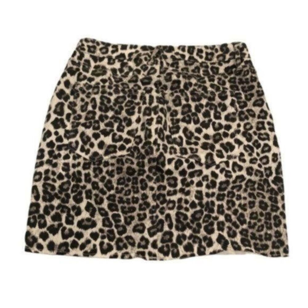 NEW Good American Leopard mini skirt